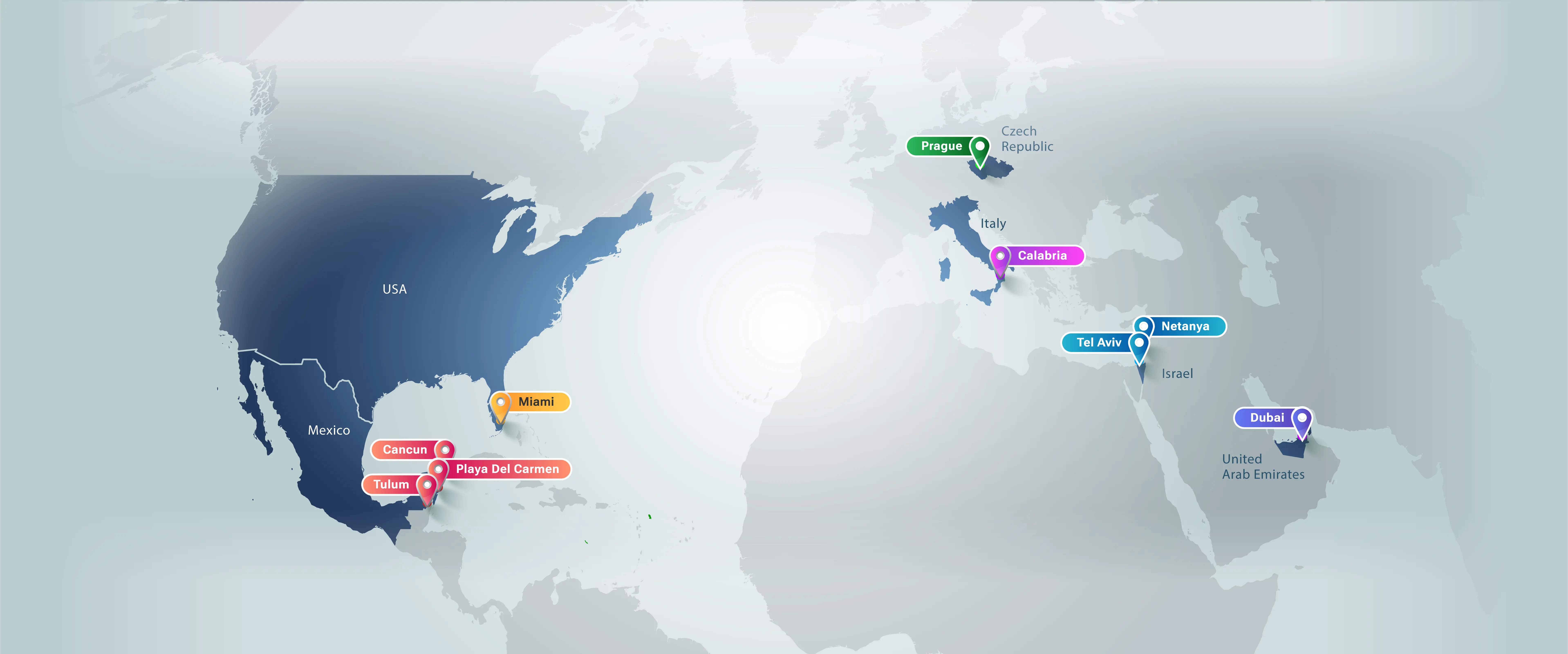 Dahan Capital world presence map